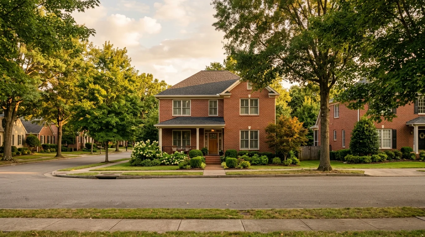 Chattanooga residential exterior at golden hour