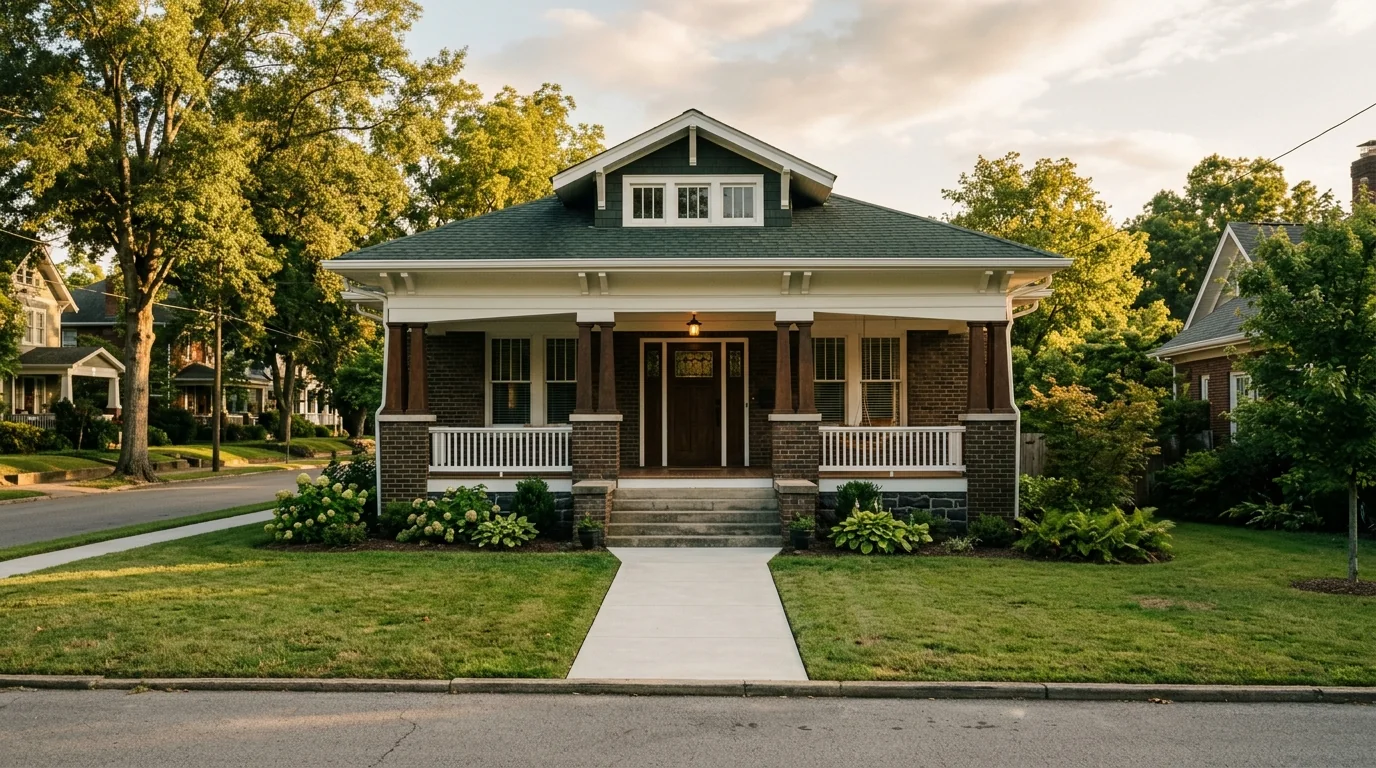Chattanooga residential exterior at golden hour